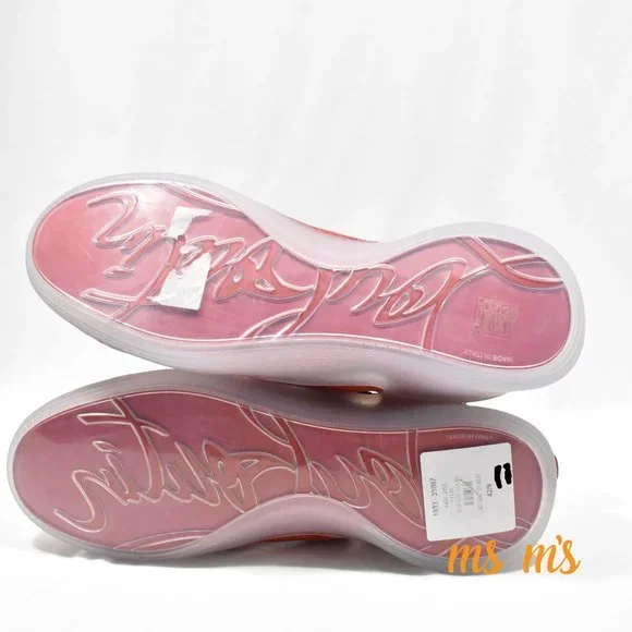 NIB Christian Louboutin Donna Clear Sole Red Suede Low Top Sneakers - Picture 7 of 8